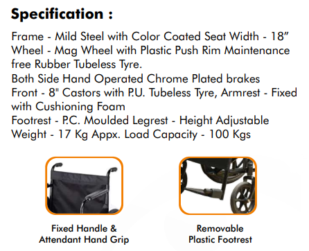 Accusure Basic Wheel Chair - WC-1
