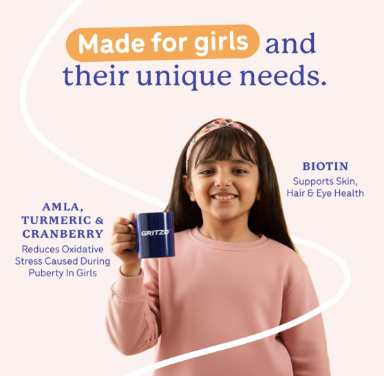 GRITZO Girls 7-9 Years SuperMilk Growth+