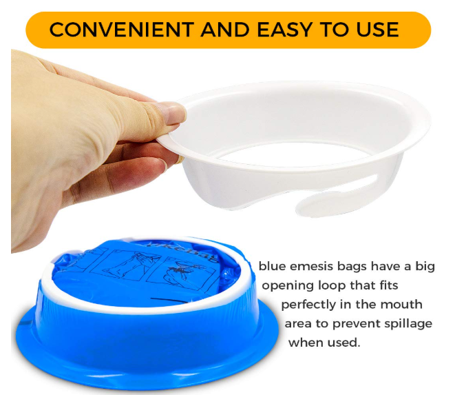 10 pieces of Emesis Bag, Disposable Vomit Bags, Aircraft & Car Sickness Bag, Nausea Bags For Travel Motion Sickness