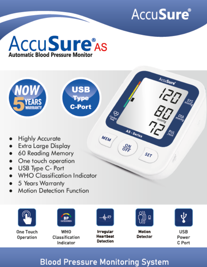 AccuSure AS – Automatic Blood Pressure Monitor