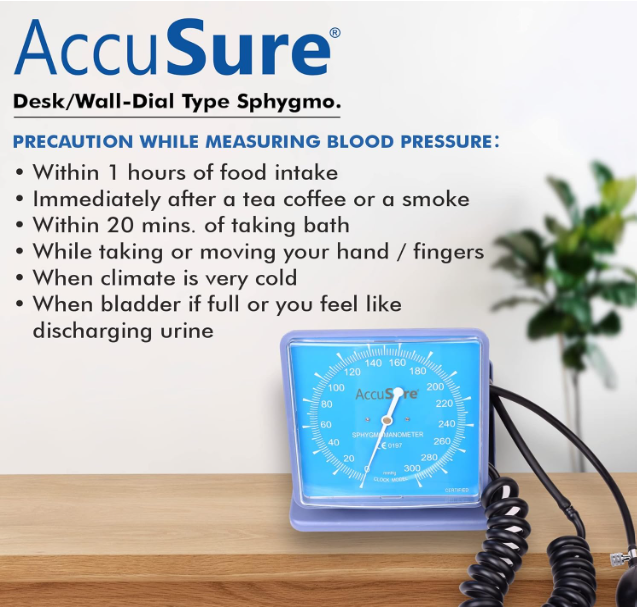 AccuSure Aneroid Sphygnomanometer Wall Type BP Monitor