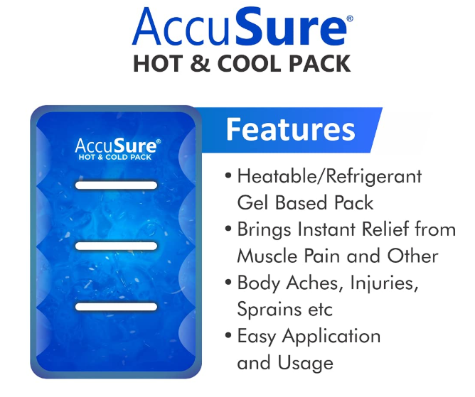 AccuSure Reusable Gel Based Hot & Cool Pack