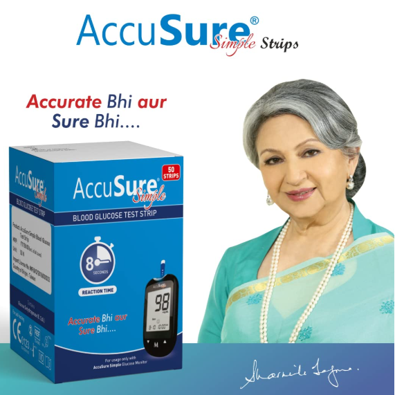 AccuSure Simple 50 Strips with AccuSure Simple Glucometer