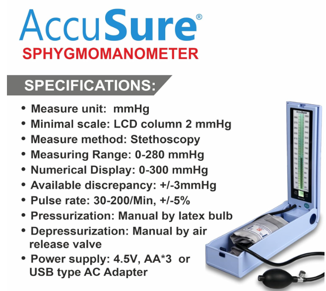 Accusure Sphygmomanometer