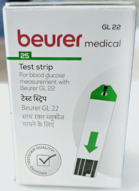 Beurer Blood Glucose Monitor GL22 with 25 Test Strips