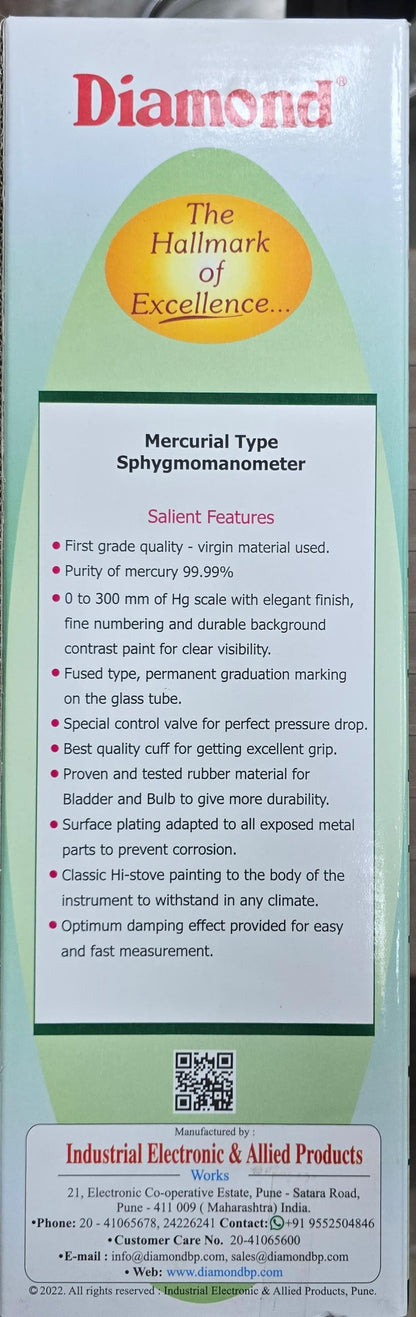Diamond Mercurial Blood Pressure Apparatus