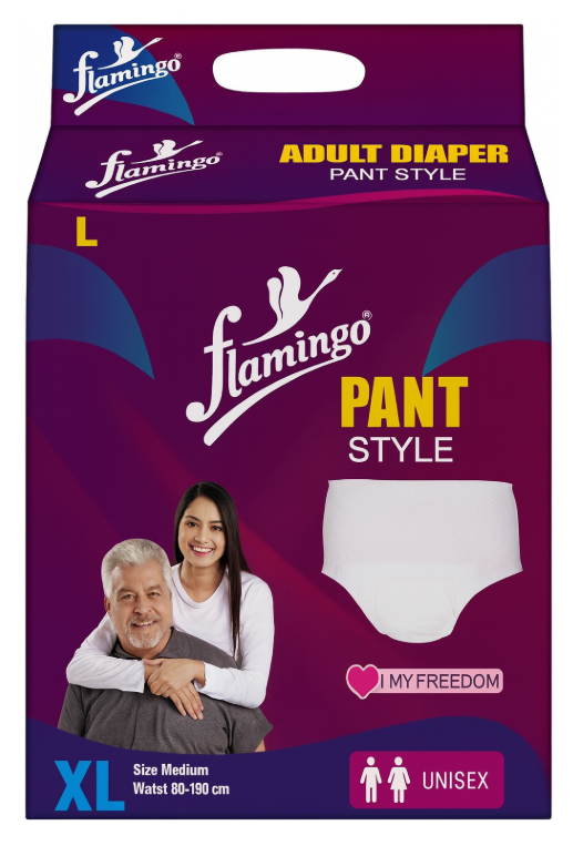 Flamingo Adult Diaper – Pant Style (M, L & XL)