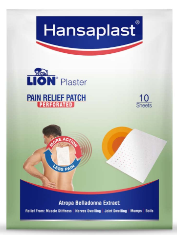 LION BELLADONNA PAIN RELIEF PLASTER 10PCS