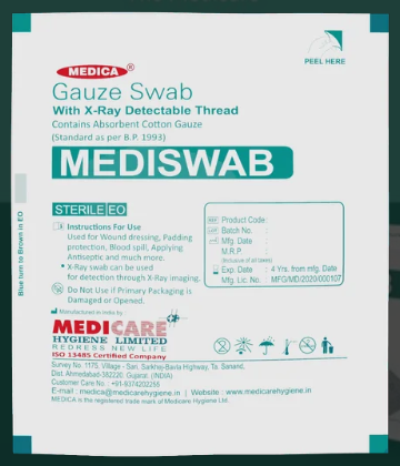 MEDICA GAUZE SWAB 5 X 5 (PACK SIZE 10PCS)