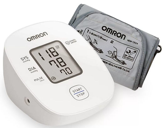 Omron 7121J Automatic Blood Pressure Monitor (White and Blue)