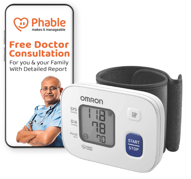 Omron HEM 6161 Fully Automatic Wrist Blood Pressure Monitor