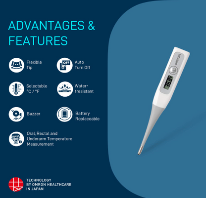 Omron MC 343 Flexible Tip Digital Thermometer