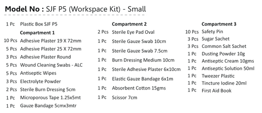 ST JOHNS First Aid Kit Model SJ P5 (Workspace Kit - Small)